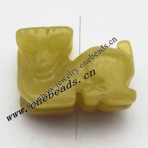 Hand-carved Jade Beads, Animal 15x21x10mm Sold by Bag