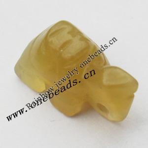 Hand-carved Jade Pendant/Drop, Animal 10x21x12mm Sold by Bag