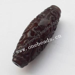 Hand-carved Jade Beads, Drum 16x50mm Sold by Bag