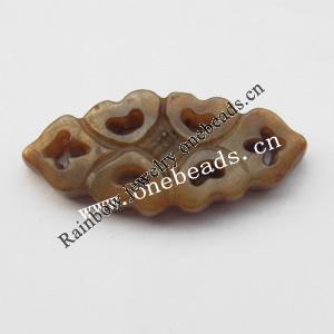 Hand-carved Jade Beads, Horse eye 16x36x4mm Sold by Bag