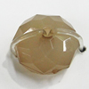 Imitate Jade Painted Acrylic Beads, Faceted Flat Round 12mm, Sold by Bag