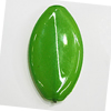 Imitate Jade Painted Acrylic Beads, Flat Oval 30x55mm, Sold by Bag