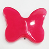 Imitate Jade Painted Acrylic Beads, Butterfly 35x29mm, Sold by Bag