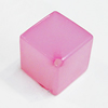 Imitate Jade Painted Acrylic Beads, Cube 16mm, Sold by Bag
