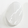 Imitate Jade Painted Acrylic Beads, Twist Flat Oval 32x46mm, Sold by Bag