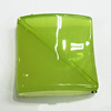 Imitate Jade Painted Acrylic Beads, Twist Square 22mm, Sold by Bag