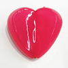 Imitate Jade Painted Acrylic Beads, Heart 30x30mm, Sold by Bag