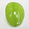 Imitate Jade Painted Acrylic Beads, Flat Oval 31x44mm, Sold by Bag