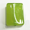 Imitate Jade Painted Acrylic Beads, Rectangular 18x24mm, Sold by Bag