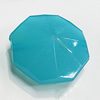 Imitate Jade Painted Acrylic Beads, Polygon 28mm, Sold by Bag