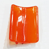 Imitate Jade Painted Acrylic Beads, Twist Rectangular 20x29mm, Sold by Bag