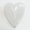 Imitate Jade Painted Acrylic Beads, Heart 40x45mm, Sold by Bag