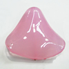 Imitate Jade Painted Acrylic Beads, Twist Triangle 40x40mm, Sold by Bag