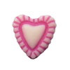 Washed Acrylic Beads, Heart 8x8mm, Sold by Bag