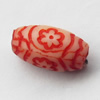 Washed Acrylic Beads, Drum 11x6mm, Sold by Bag