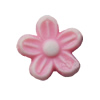 Washed Acrylic Beads, Flower 9mm, Sold by Bag