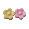 Washed Acrylic Beads, Flower 7mm, Sold by Bag