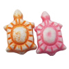 Washed Acrylic Beads, Turtle 10x6mm, Sold by Bag