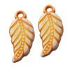 Washed Acrylic Beads, Leaf 17x8mm, Sold by Bag
