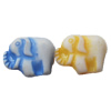 Washed Acrylic Beads, Elephant 11x9mm, Sold by Bag