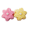 Washed Acrylic Beads, Flower 10mm, Sold by Bag