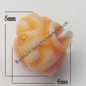 Washed Acrylic Beads, 6x5mm, Sold by Bag