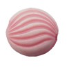 Washed Acrylic Beads, Fluted Flat Round 14x14x7mm, Sold by Bag