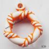 Washed Acrylic Beads, Donut 24x30mm, Sold by Bag