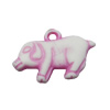 Washed Acrylic Beads, Pig 18x30x6mm, Sold by Bag