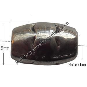 Tube Lead-Free Zinc Alloy Jewelry Findings, 8x5mm hole=1mm, Sold per pkg of 1500