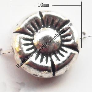 Twist Lead-Free Zinc Alloy Jewelry Findings, 10mm hole=1mm, Sold per pkg of 800
