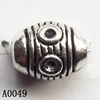Drum Lead-Free Zinc Alloy Jewelry Findings, 8x6mm hole=1mm, Sold per pkg of 1000