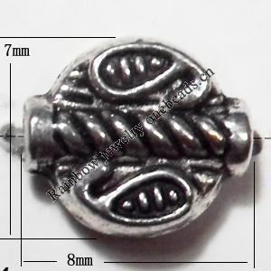 Twist Lead-Free Zinc Alloy Jewelry Findings, 7x8mm hole=1mm,, Sold per pkg of 1500