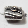 Tube Lead-Free Zinc Alloy Jewelry Findings, 6x7mm hole=1mm,, Sold per pkg of 1500