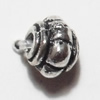 Carved Lead-Free Zinc Alloy Jewelry Findings, 5x5mm,, Sold per pkg of 4000