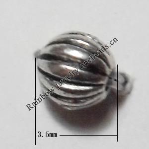 Round Lead-Free Zinc Alloy Jewelry Findings, 3.5x3.5mm,, Sold per pkg of 7000