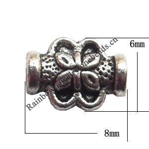 Lead-free Zinc Alloy Jewelry Findings, Carved 8x6mm hole=1mm Sold per pkg of 2000