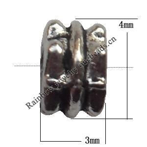 Lead-free Zinc Alloy Jewelry Findings, Helix 3x4mm hole=2mm Sold per pkg of 3000