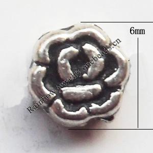 Lead-free Zinc Alloy Jewelry Findings, Twist 6mm hole=1mm Sold per pkg of 4000