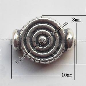 Lead-free Zinc Alloy Jewelry Findings, Twist 10x8mm hole=1mm Sold per pkg of 1500