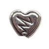 Lead-free Zinc Alloy Jewelry Findings, Heart 8x6mm Sold per pkg of 1500