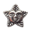 Lead-free Zinc Alloy Jewelry Findings, Star 12mm hole=1mm Sold per pkg of 800