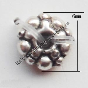 Lead-free Zinc Alloy Jewelry Findings, Donut 6mm hole=1mm Sold per pkg of 3000