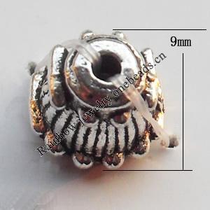 Lead-free Zinc Alloy Jewelry Findings, 9x9mm hole=1mm Sold per pkg of 600