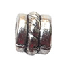 Lead-free Zinc Alloy Jewelry Findings, Carved 4mm hole=2mm Sold per pkg of 3000