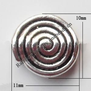 Lead-free Zinc Alloy Jewelry Findings, Twist 10x11mm hole=1mm Sold per pkg of 700