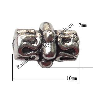 Lead-free Zinc Alloy Jewelry Findings, Carved 7x10mm hole=1mm Sold per pkg of 1000