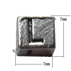 Lead-free Zinc Alloy Jewelry Findings, Rectangle 7x7mm hole=3mm Sold per pkg of 500