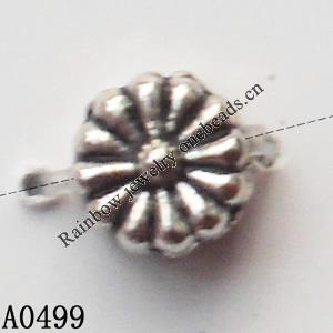 Lead-free Zinc Alloy Jewelry Findings, Fluted Flat Round 5mm hole=1mm Sold per pkg of 4000