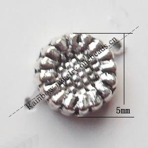 Lead-free Zinc Alloy Jewelry Findings, Flat Round 5mm hole=1mm Sold per pkg of 2500